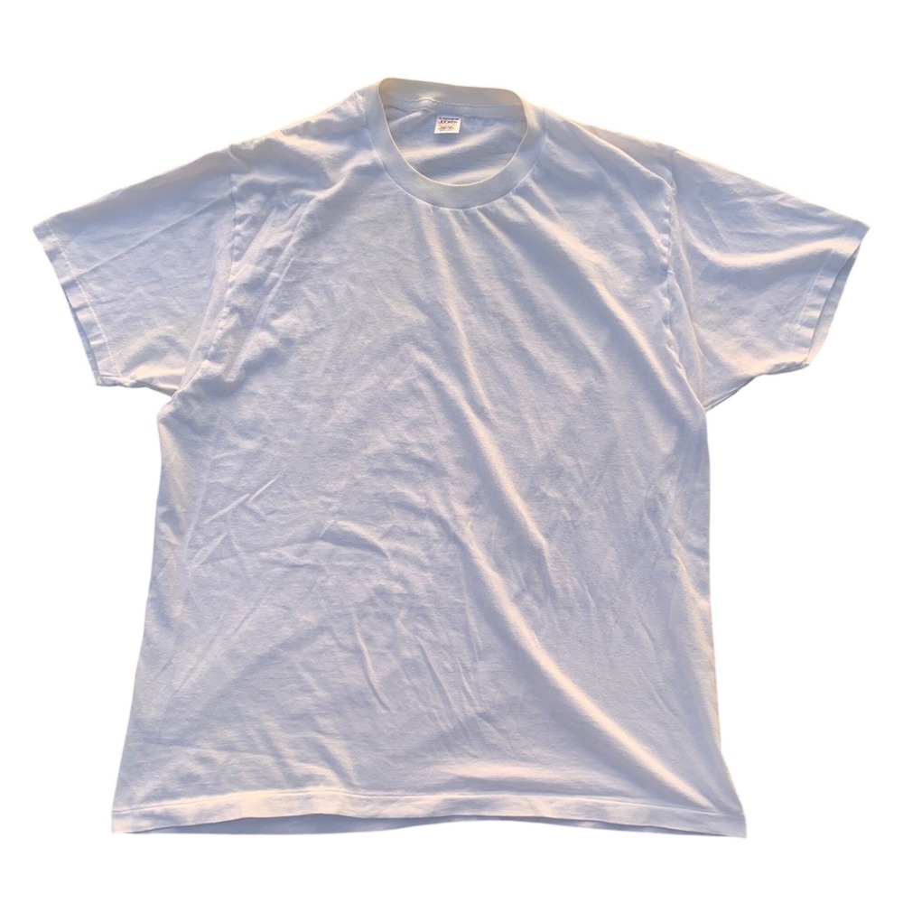 VTG Jockey Classic White Crew Neck T-Shirt XL Basic Tee Made‎ in Jamaica